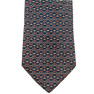 Brooks Brothers 346 Silk Tie Horse Bit Equestrian Pattern Classic Preppy USA